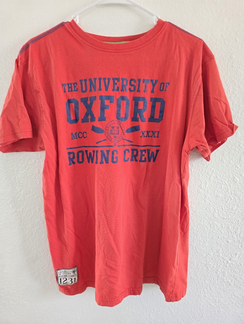 Oxford Official Rowing Crew Graphic T‑Shirt - orange sz Med